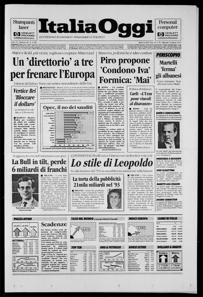 Italia oggi : quotidiano di economia finanza e politica